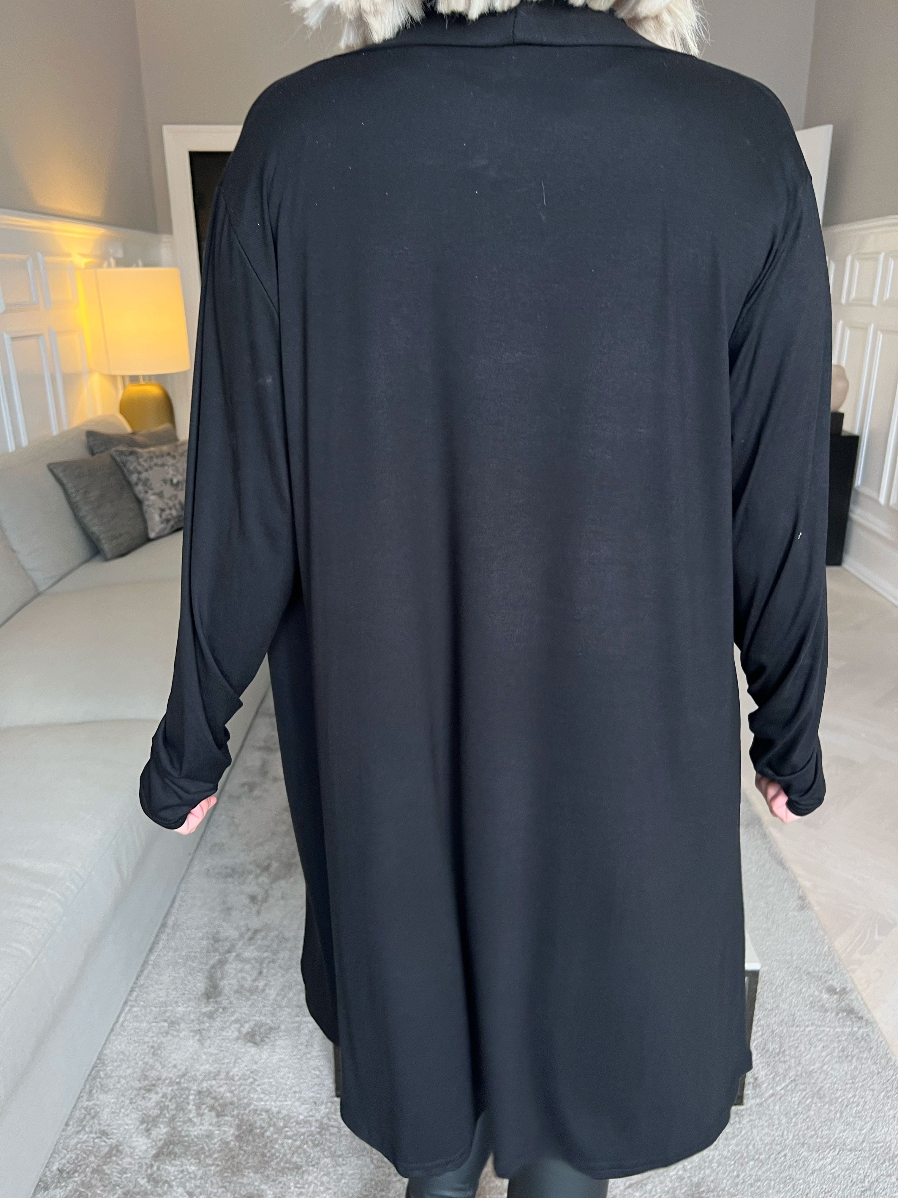 Rosa - Basis cardigan i jersey stof (bestseller)